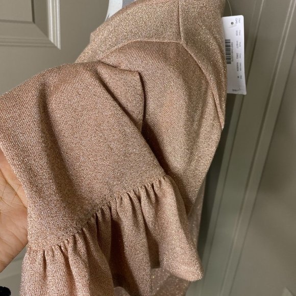 Rose Gold J.Crew long-sleeve Blouse - Picture 3 of 4